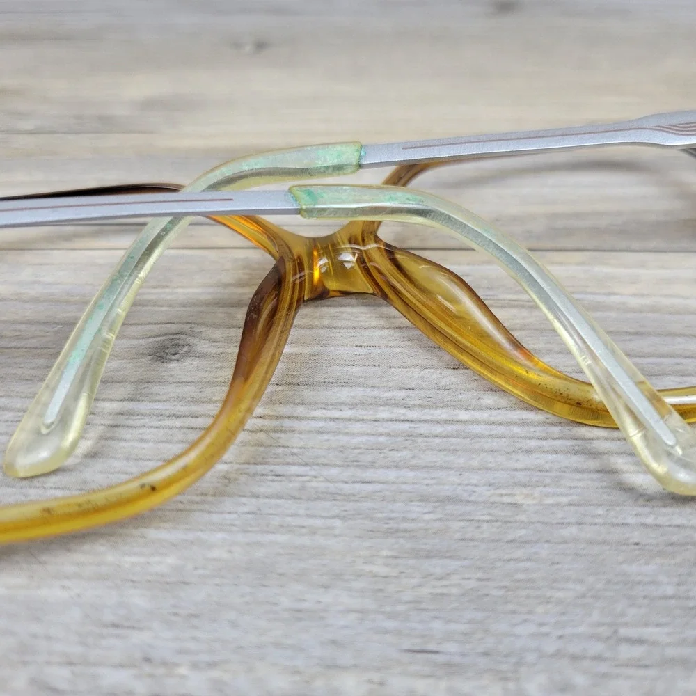 Vintage Carrera Eyeglasses Frames Mod 5554 10 Butterfly Amber Gradient Oversized